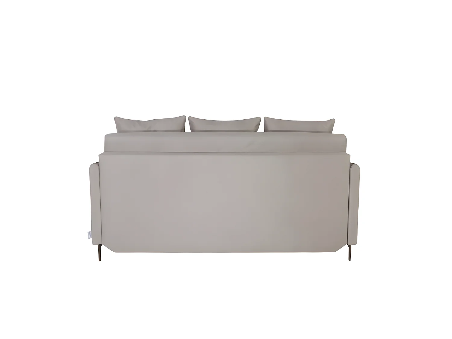 PICADILY Canapé convertible 3 places beige matelas Dunlopillo 140cm
