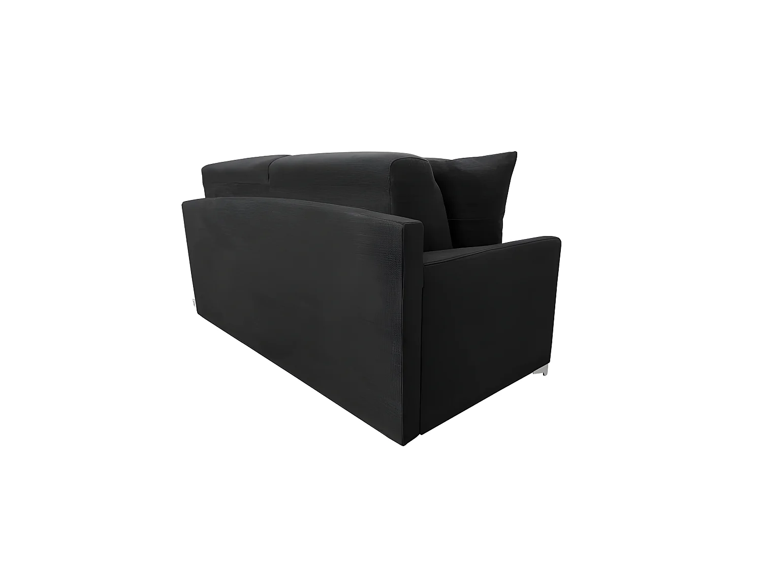 MODESTO Canapé convertible 3 places gris charbon matelas Dunlopillo 140cm