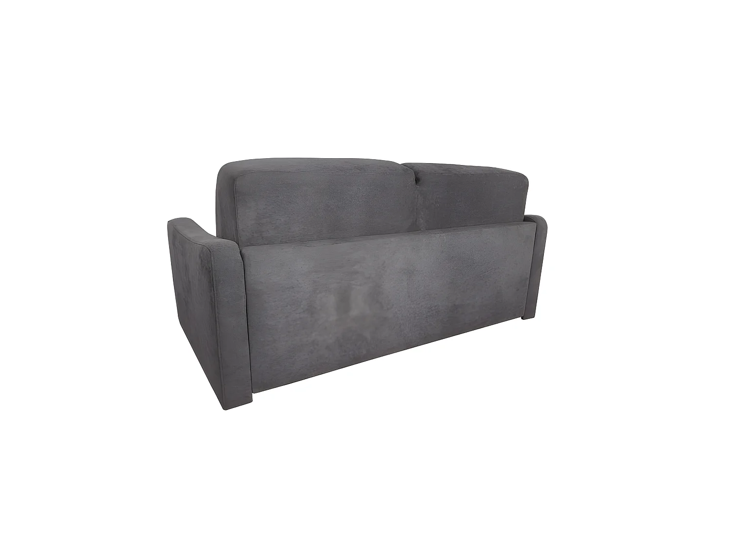 NASSAU Canapé convertible 3 places gris souris matelas Dunlopillo 140cm