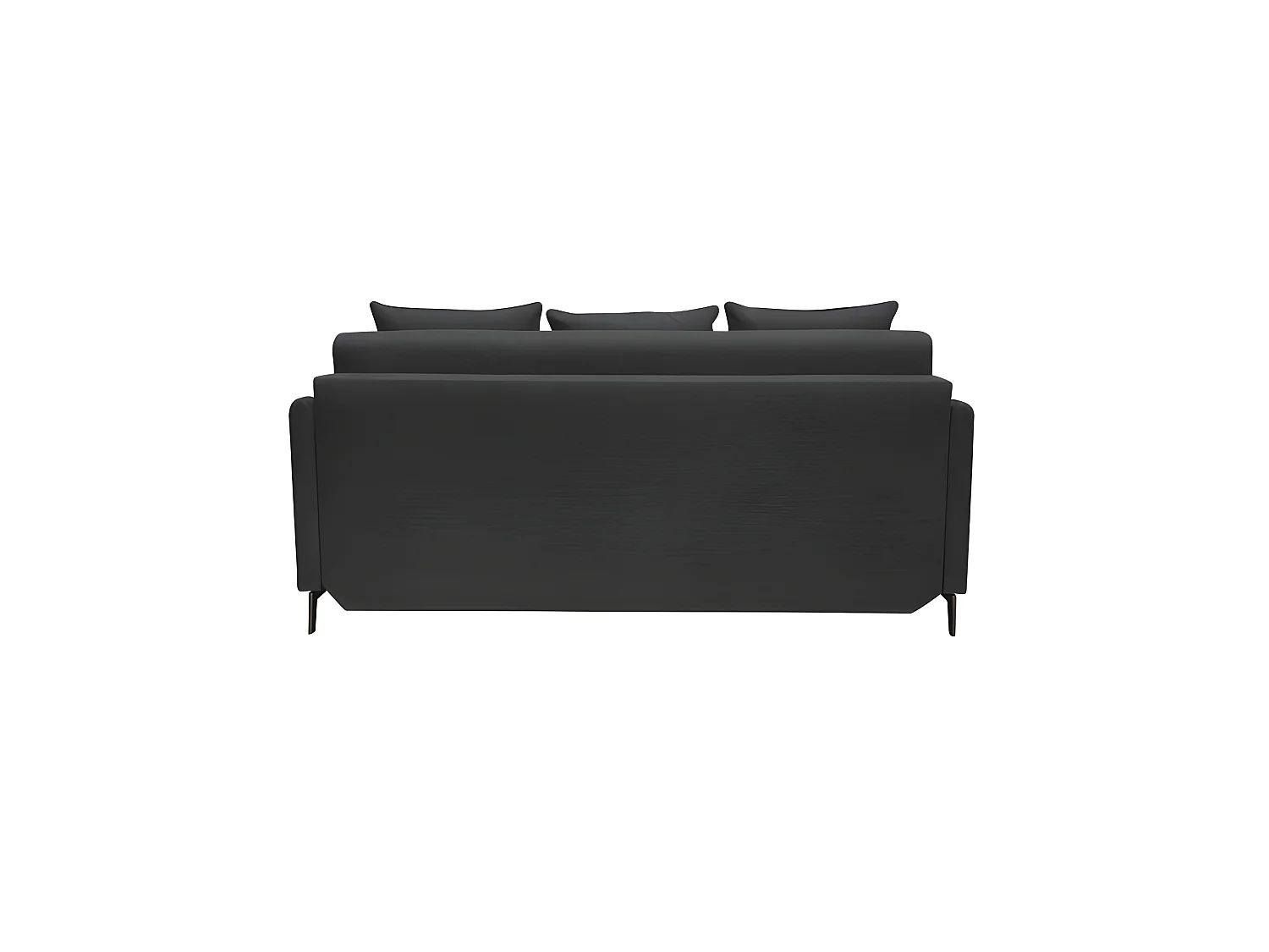 PICADILY Canapé convertible 3 places noir matelas Dunlopillo 140cm