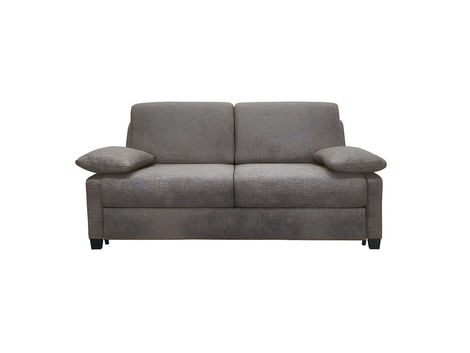 IMPALA BD Canapé convertible 3 places taupe matelas Simmons 140cm