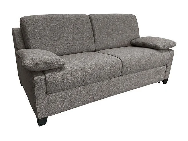 IMPALA BD Canapé convertible 3 places taupe matelas Simmons 140cm