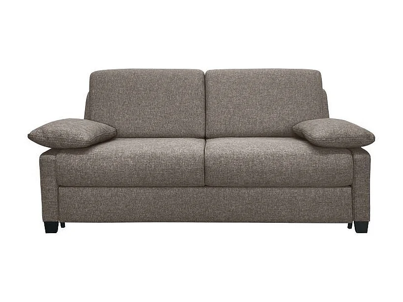 IMPALA BD Canapé convertible 3 places taupe matelas Simmons 140cm