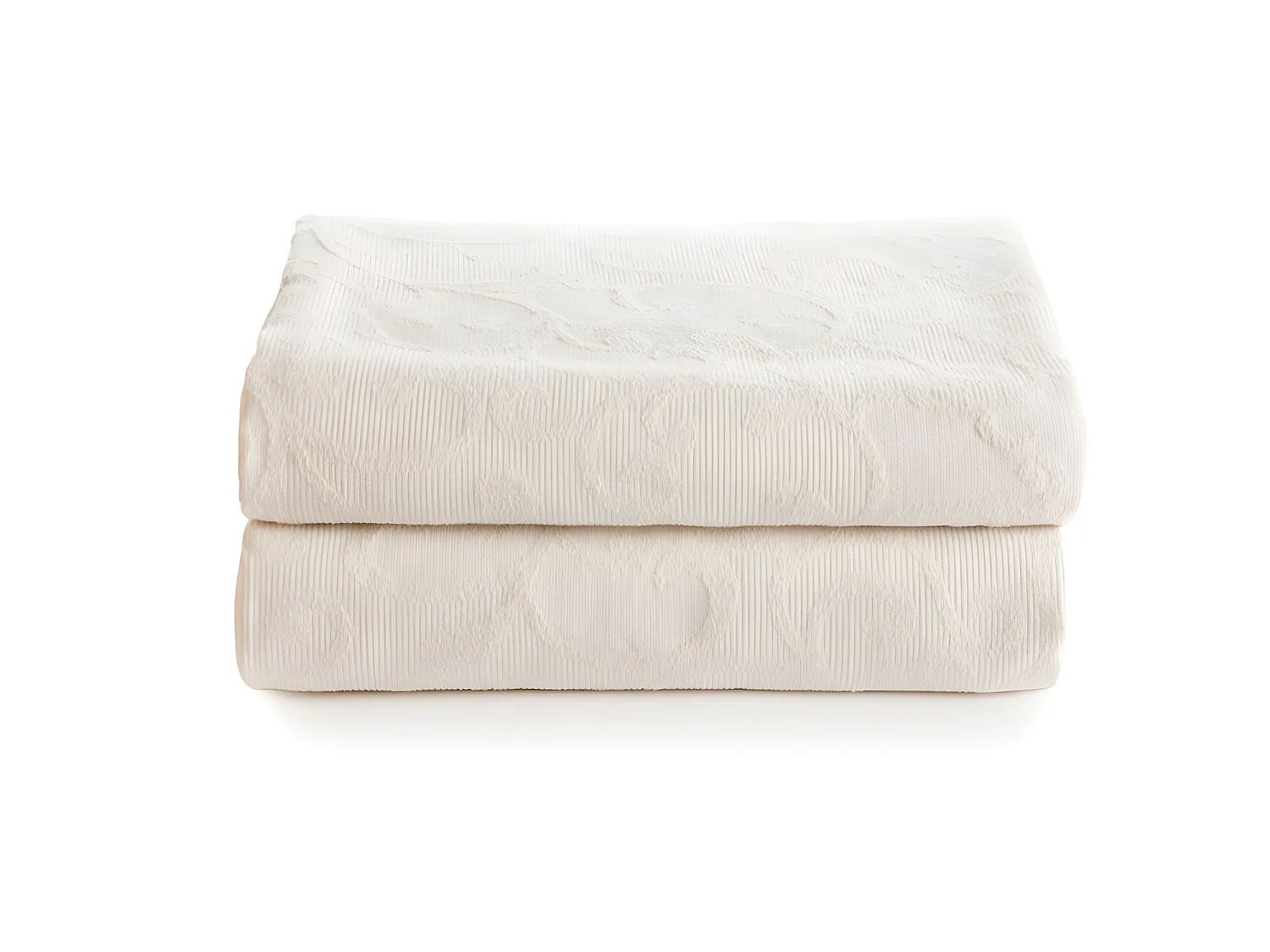 Couvre lit beige 230x270 cm FLEUR