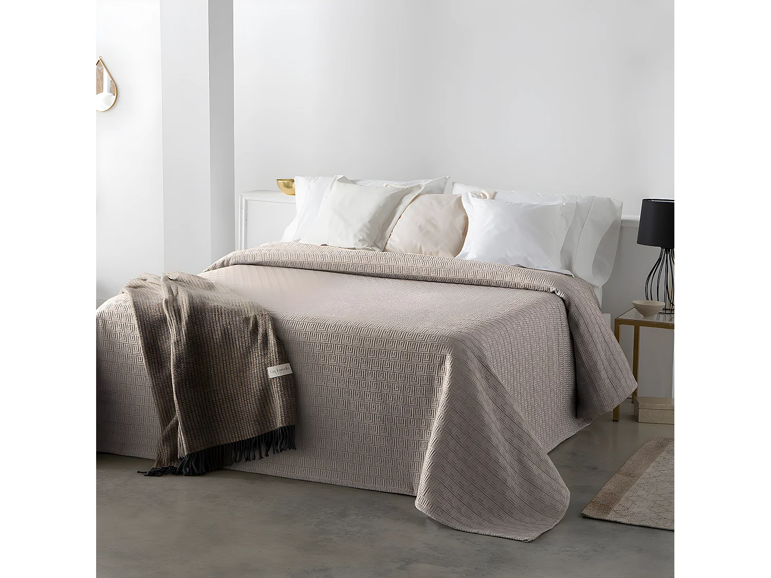 Couvre lit terre 230x270 cm GUY