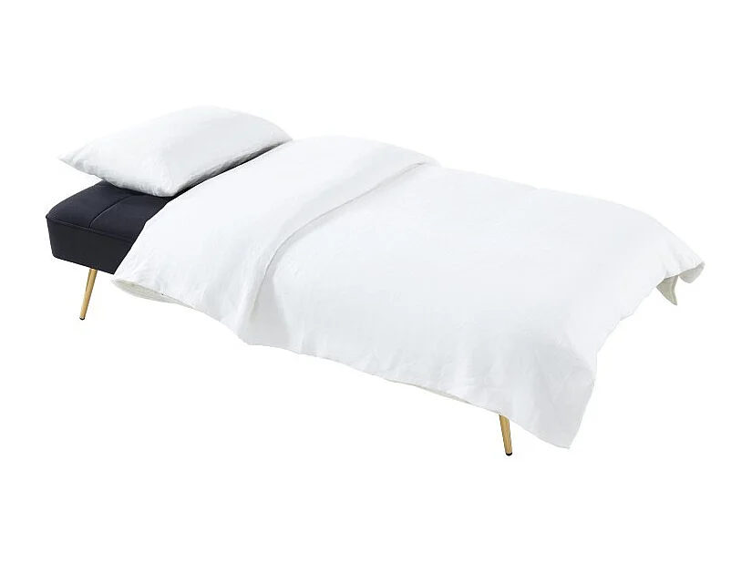 Banquette AROMA 3 places en velours noir convertible