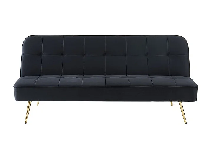 Banquette AROMA 3 places en velours noir convertible