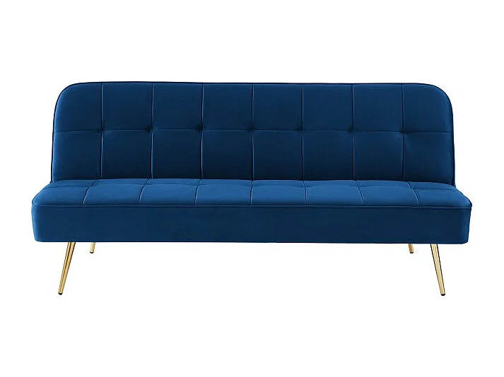 Banquette AROMA en velours bleu 3 places