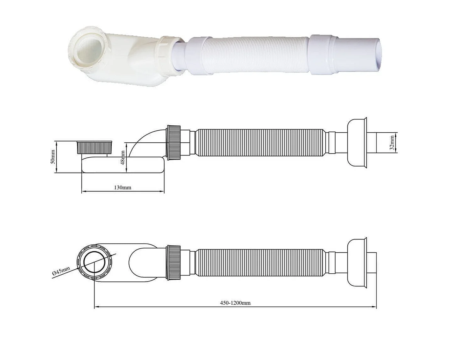 Mineralguss Badewanne MALMO freistehend 165 cm