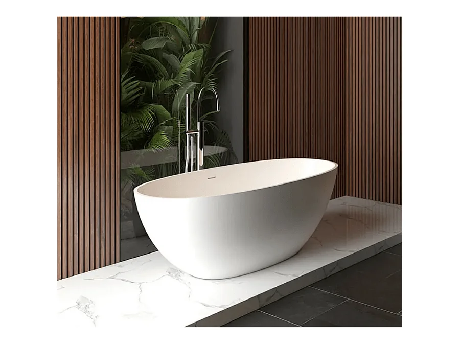 Bañera moderna Solid Surface MALMO exenta  165 cm