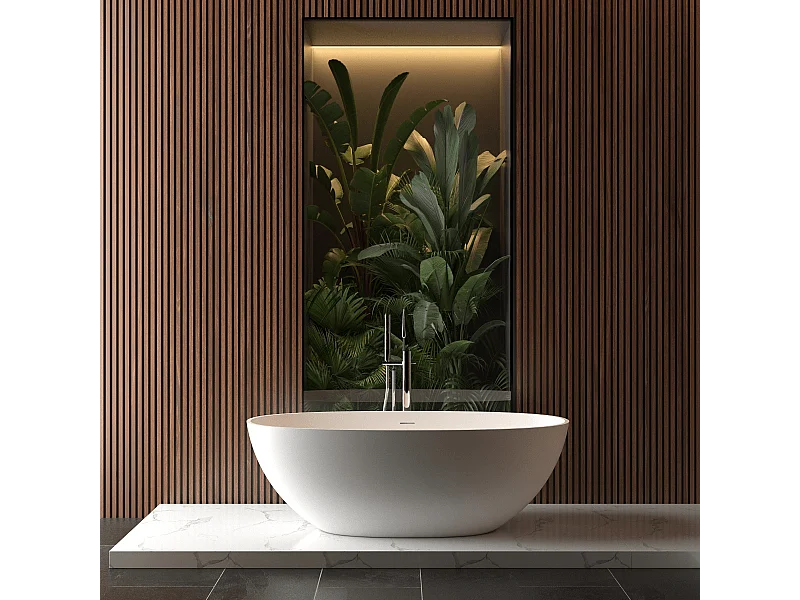 Mineralguss Badewanne MALMO freistehend 165 cm