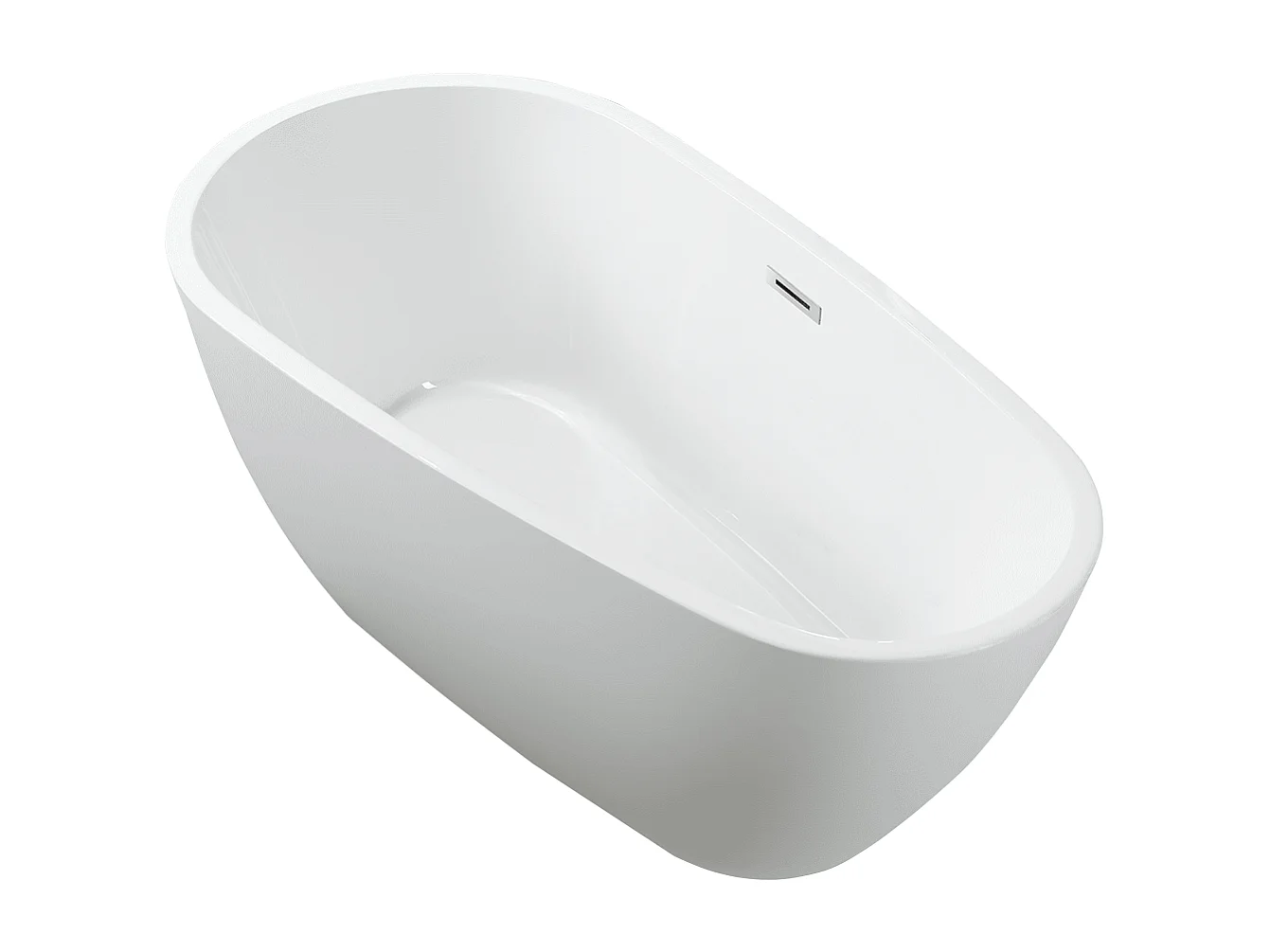 Baignoire îlot design ovale PHOENIX blanche 170 cm