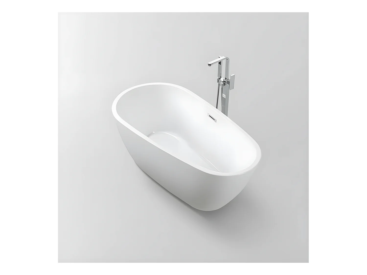 Vasca freestanding ovale PHOENIX bianca 170 cm