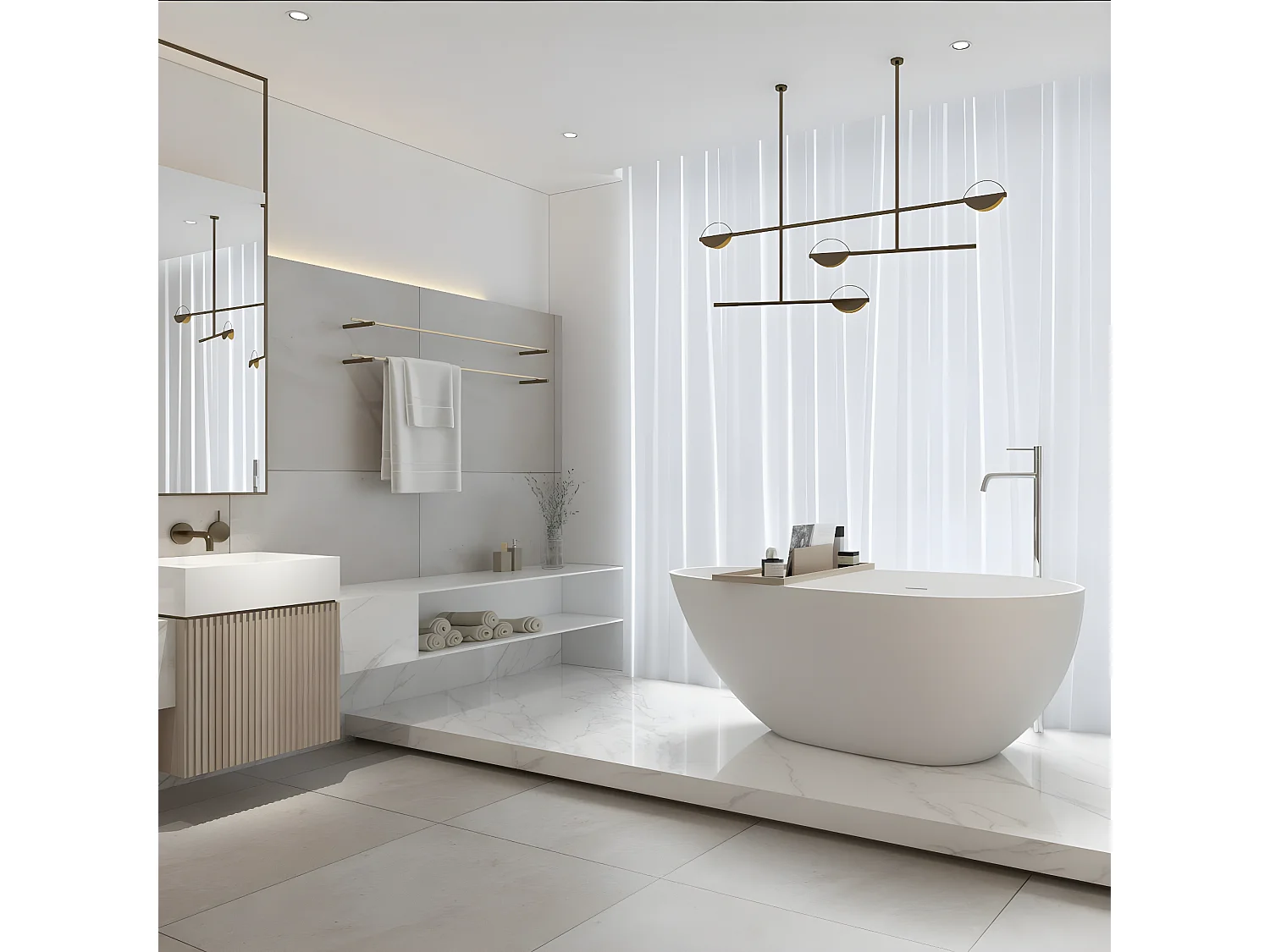 Mineralguss Badewanne HELSINKI freistehend 170 cm