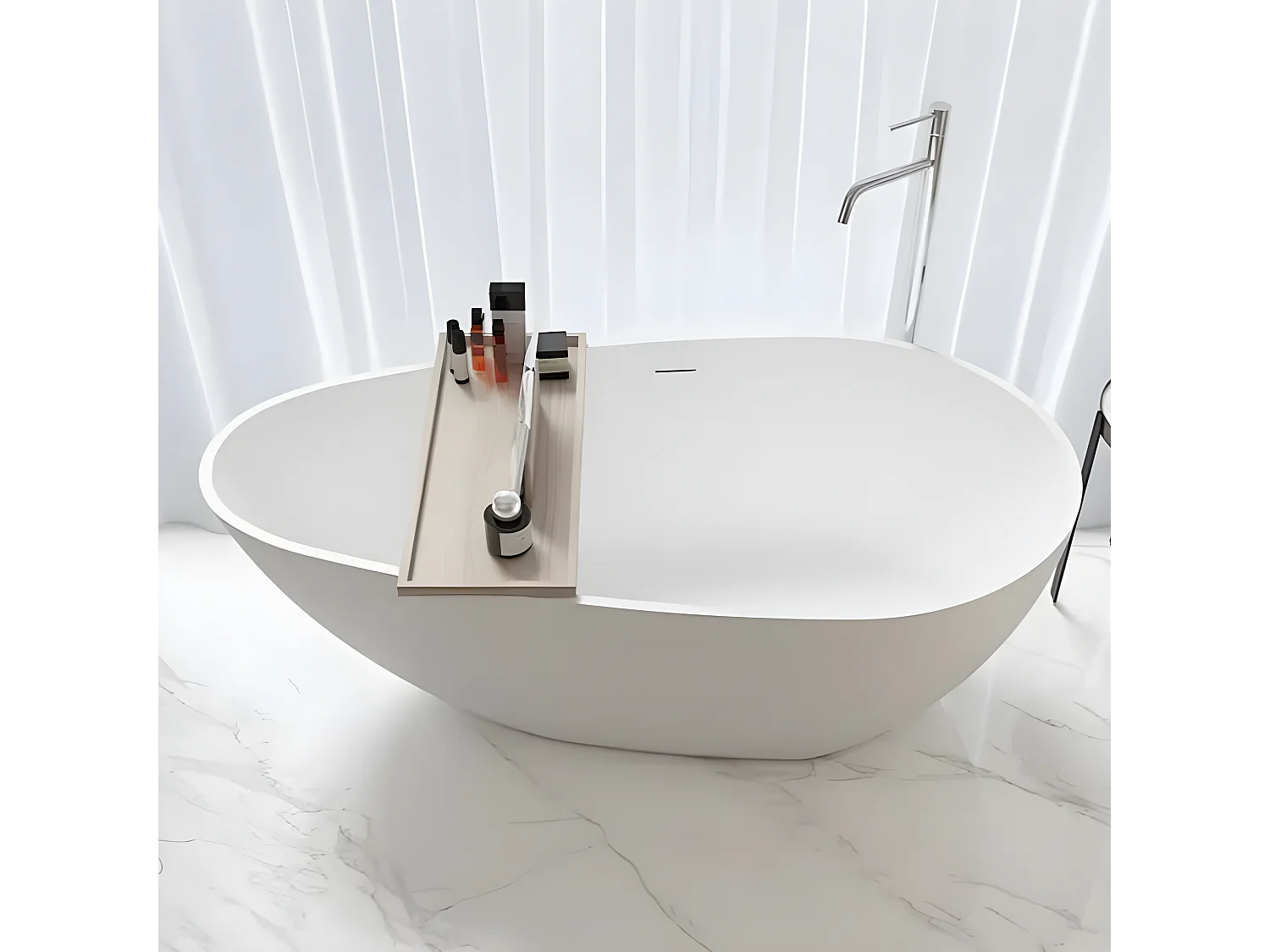 Bañera moderna Solid Surface HELSINKI exenta  170 cm