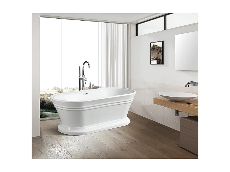 Vasca freestanding ovale SEATTLE bianca 170 cm