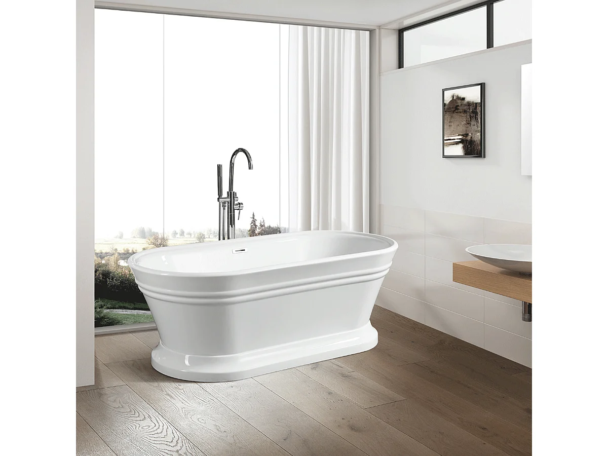 Vasca freestanding ovale SEATTLE bianca 170 cm