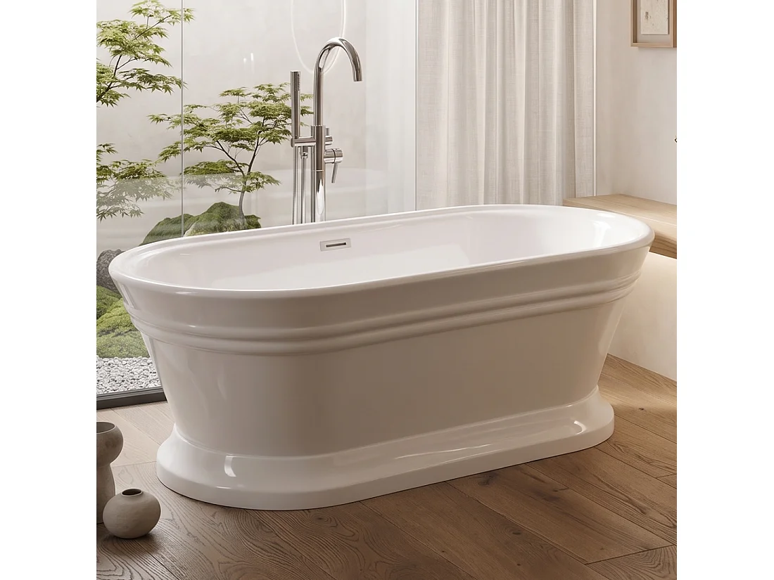 Vasca freestanding ovale SEATTLE bianca 170 cm