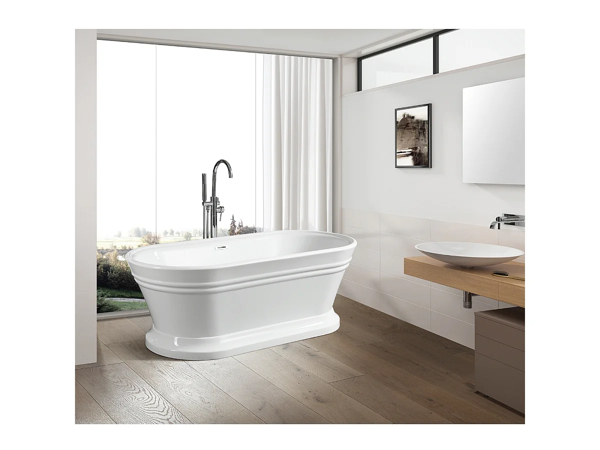 Vasca freestanding ovale SEATTLE bianca 170 cm