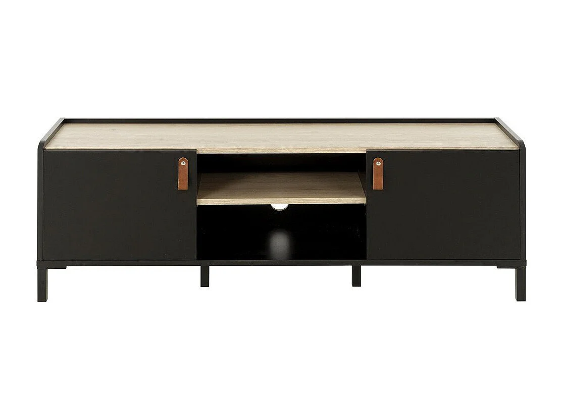 TV-meubel met 2 deuren Amsterdam - Industriële stijl met praktische opbergruimte