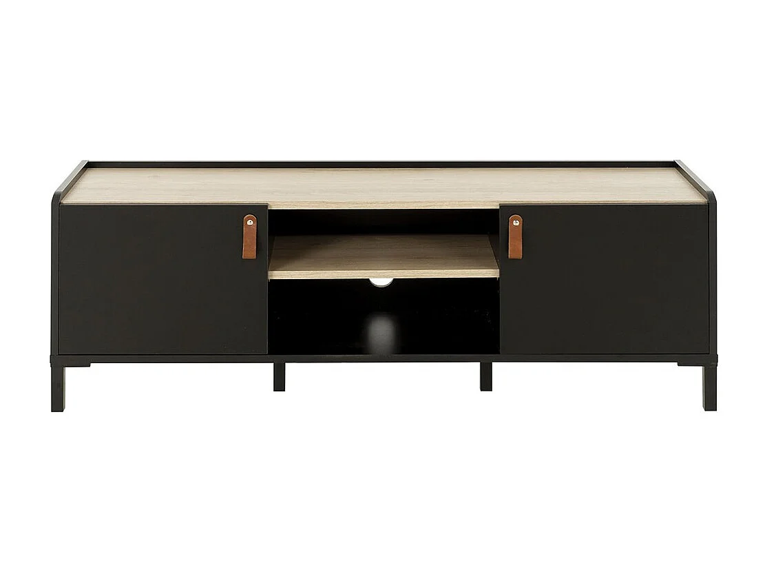 TV-meubel met 2 deuren Amsterdam - Industriële stijl met praktische opbergruimte