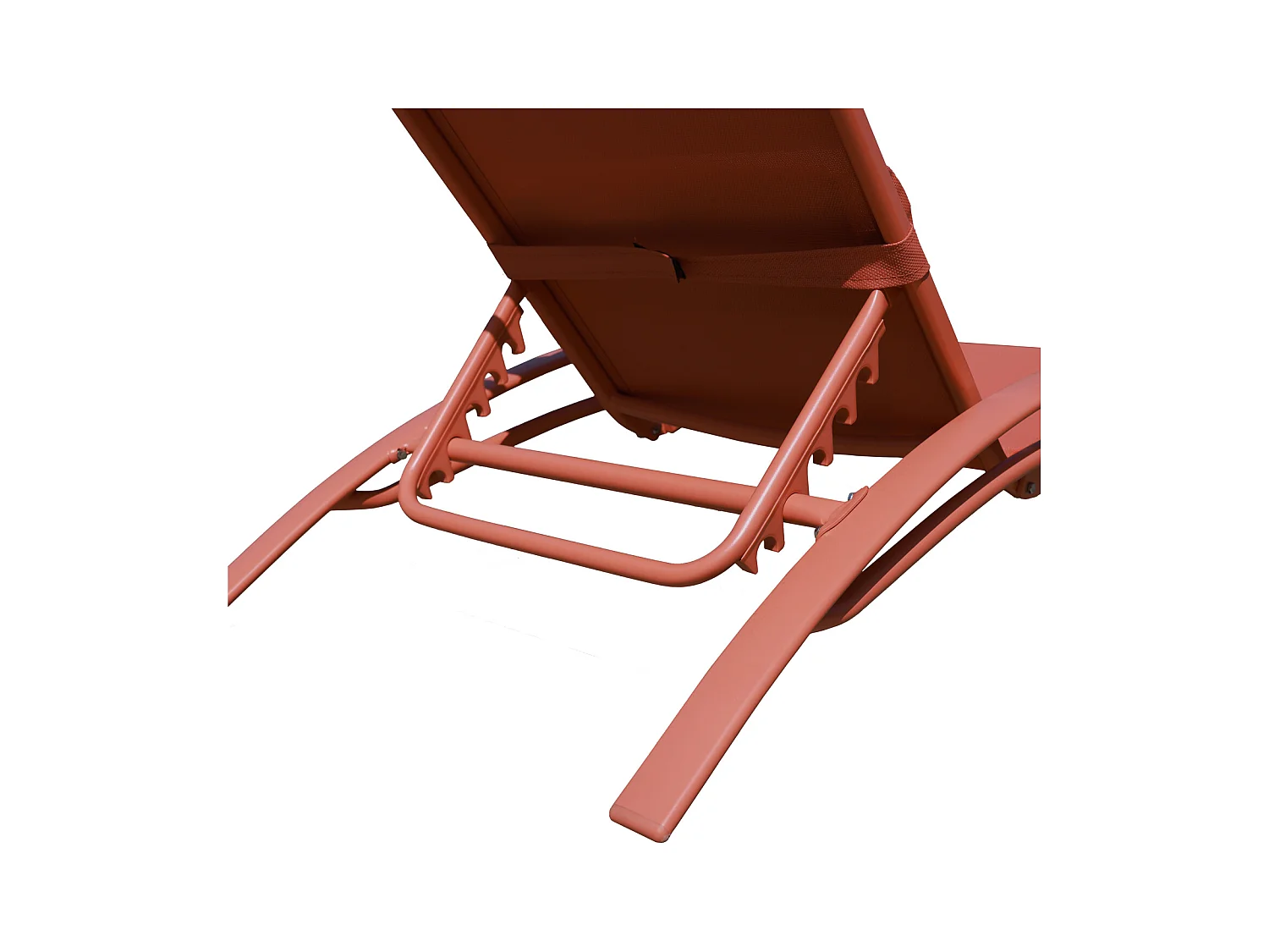 2er Set Sonnenliegen GALAPAGOS aus Textilene Terracotta - Aluminium Terracotta