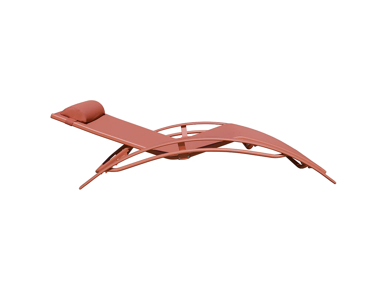 2erSet Sonnenliegen GALAPAGOS aus Textilene Terracotta - Aluminium Terracotta