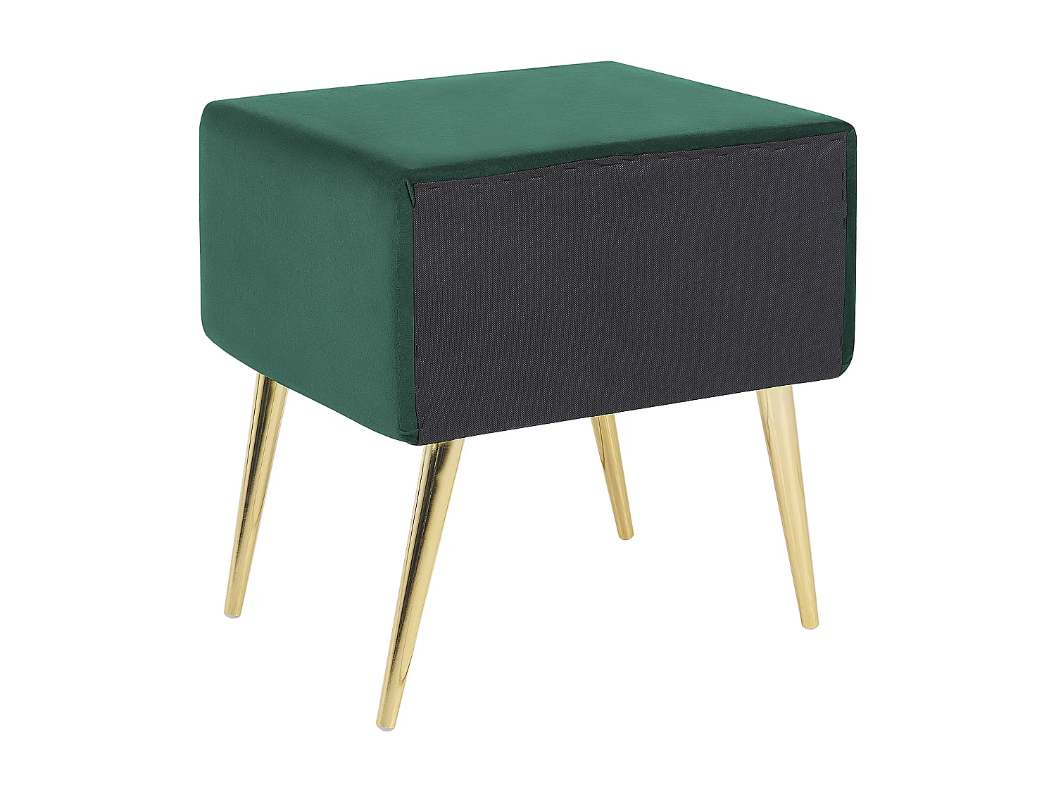 Nachtkastje met 1 lade FLAYAT Fluweel Smaragdgroen