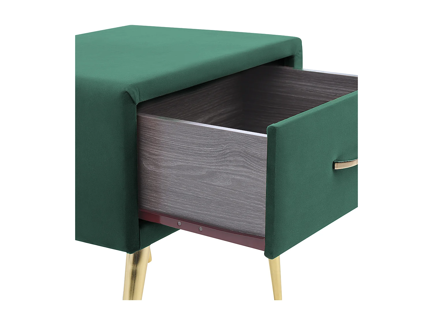 Nachtkastje met 1 lade FLAYAT Fluweel Smaragdgroen