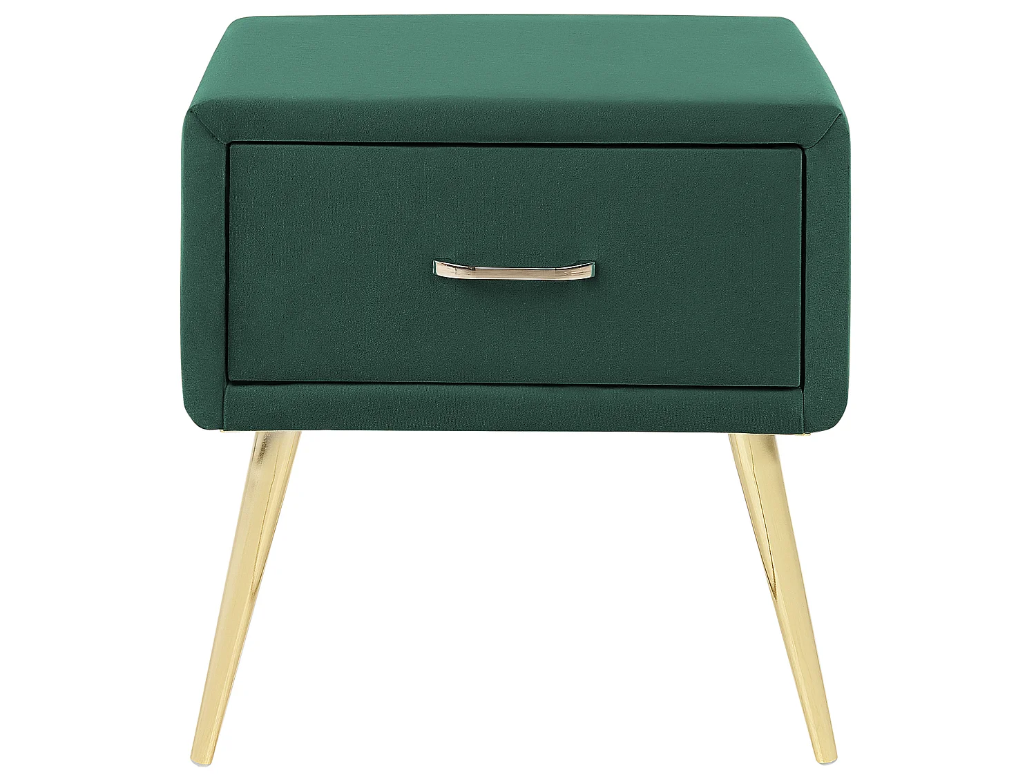 Table de nuit à 1 tiroir FLAYAT Velours Vert émeraude