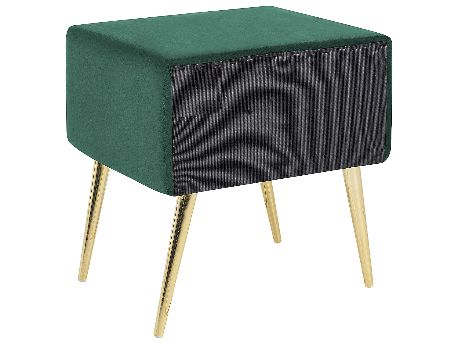 Table de nuit à 1 tiroir FLAYAT Velours Vert émeraude