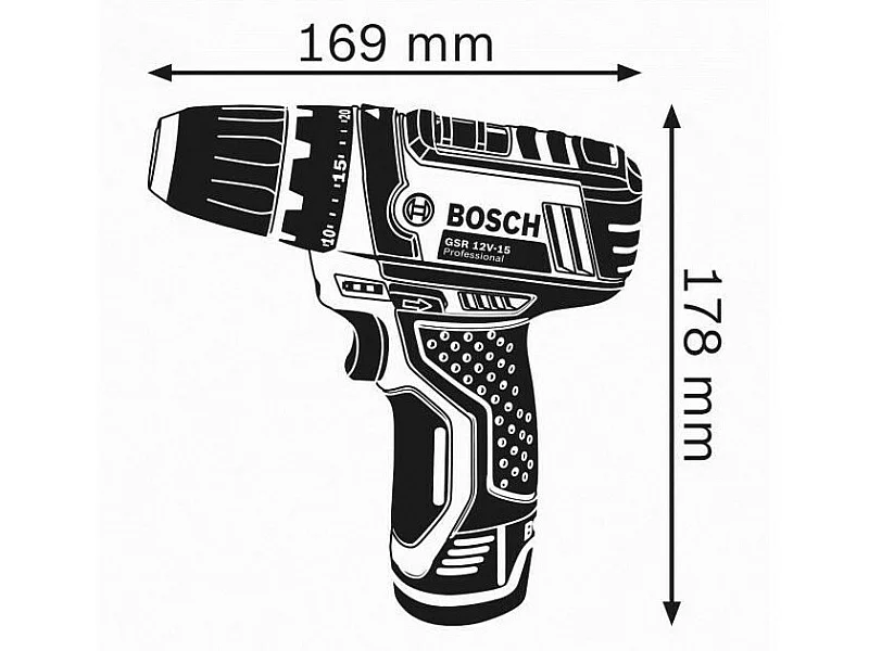 Perceuse visseuse GSR 12V-15 solo carton Bosch Professional 0601868101