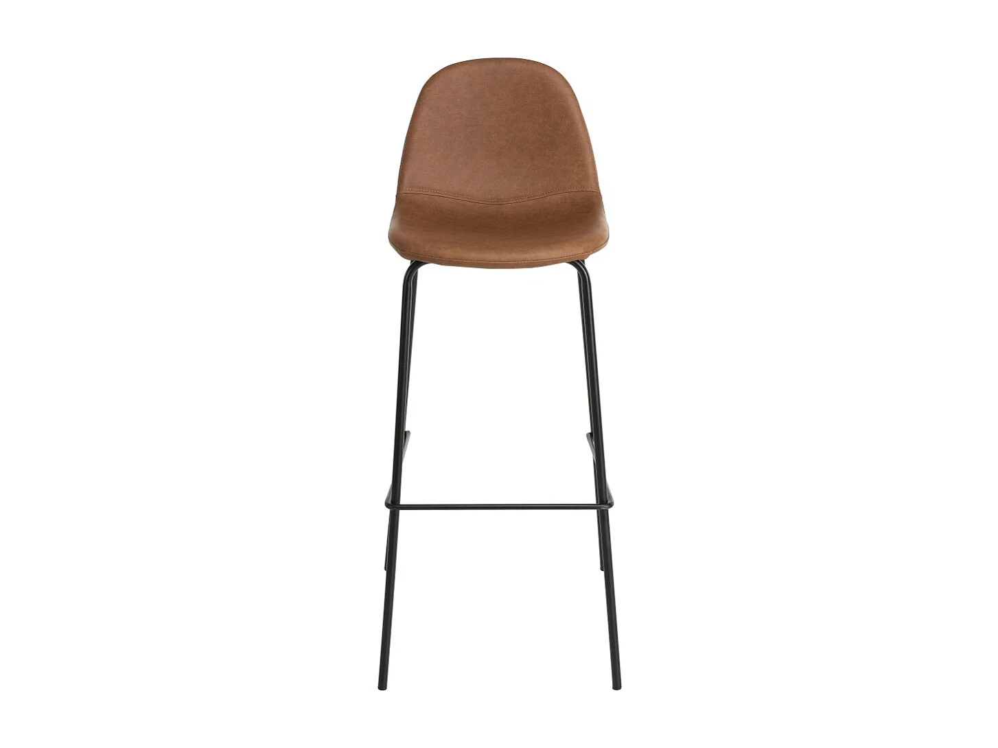 TOM - Lot de 2 tabourets de bar John marron hauteur d'assise 80cm