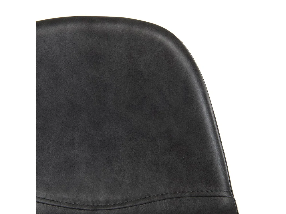 TOM - Lot de 2 tabourets de bar John noir hauteur d'assise 80cm