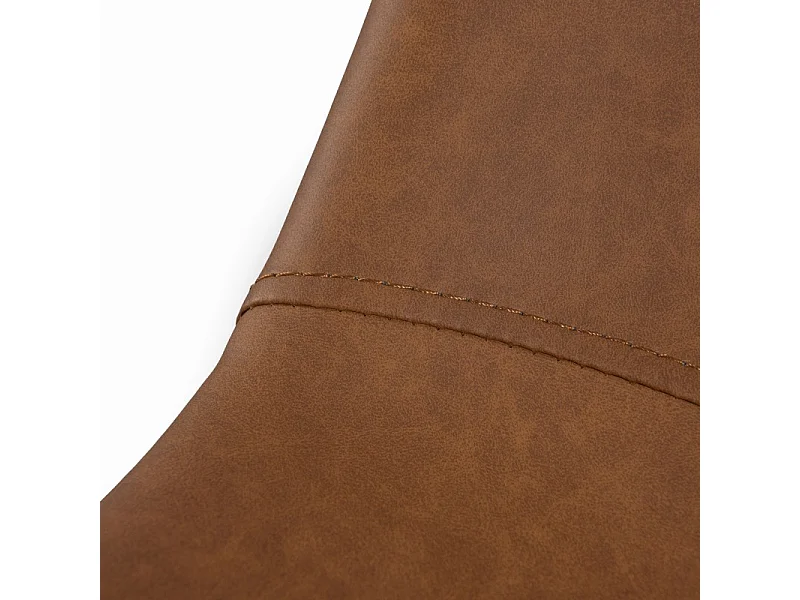 TOM - Lot de 2 tabourets de bar John marron hauteur d'assise 65cm