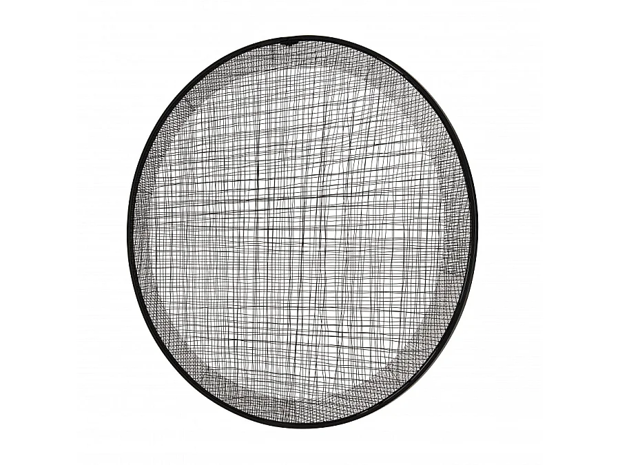 THEODORE - Décoration murale ronde 100x100cm métal noir