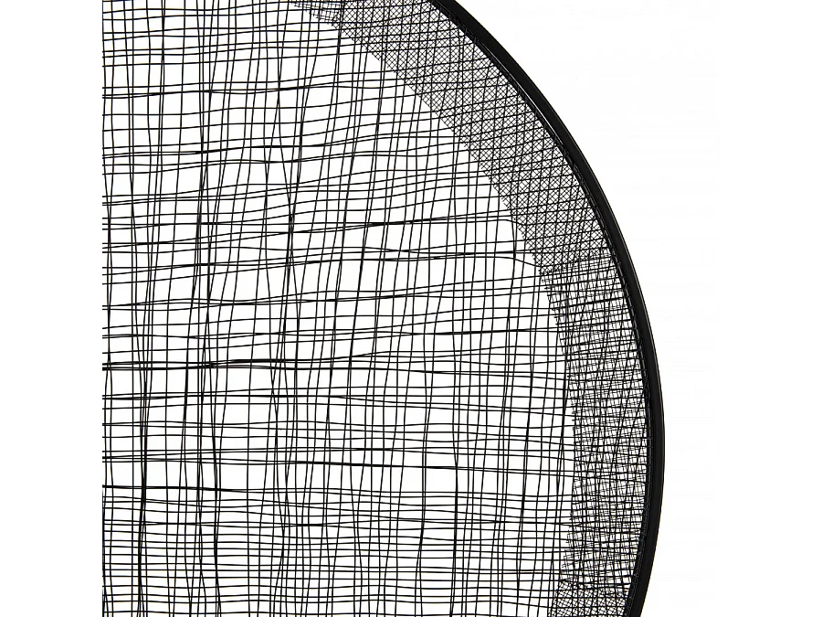THEODORE - Décoration murale ronde 100x100cm métal noir