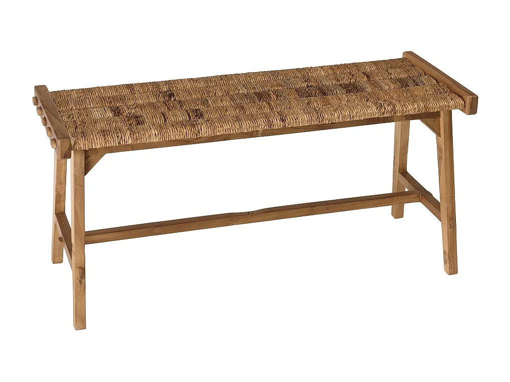 SIXTINE - Banc 100x36cm assise en tissage rotin