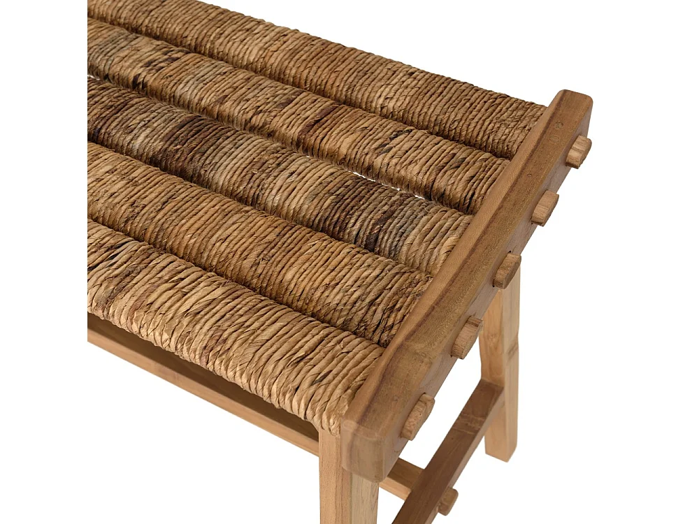 SIXTINE - Banc 100x36cm assise en tissage rotin