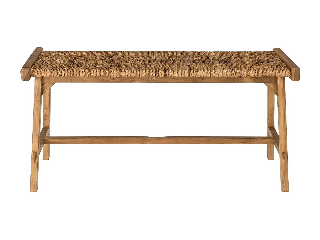 SIXTINE - Banc 100x36cm assise en tissage rotin