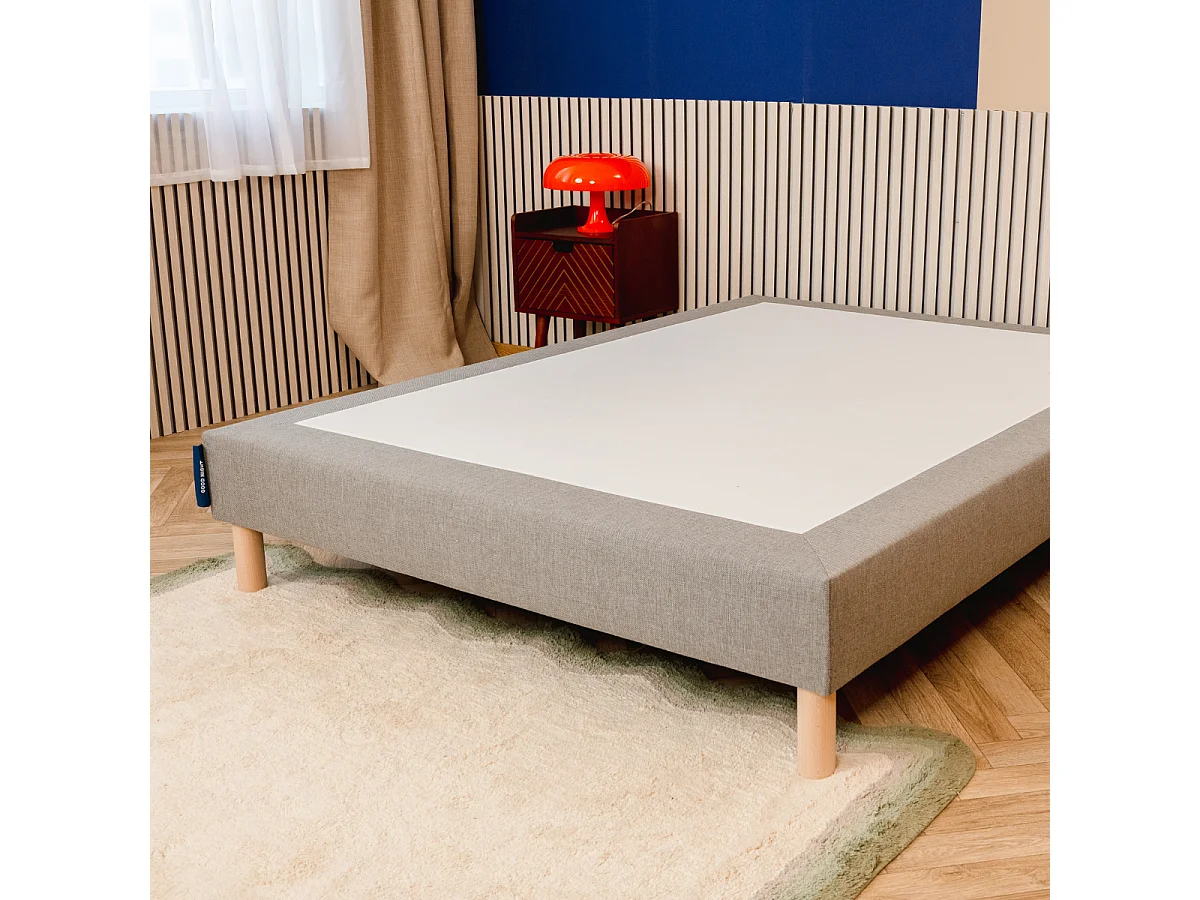 Sommier tapissier| Structure bois massif 180x200cm (2x90/200) BI-BLOC