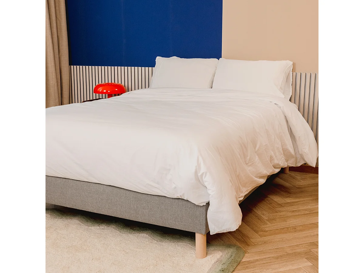 Sommier tapissier| Structure bois massif 180x200cm (2x90/200) BI-BLOC