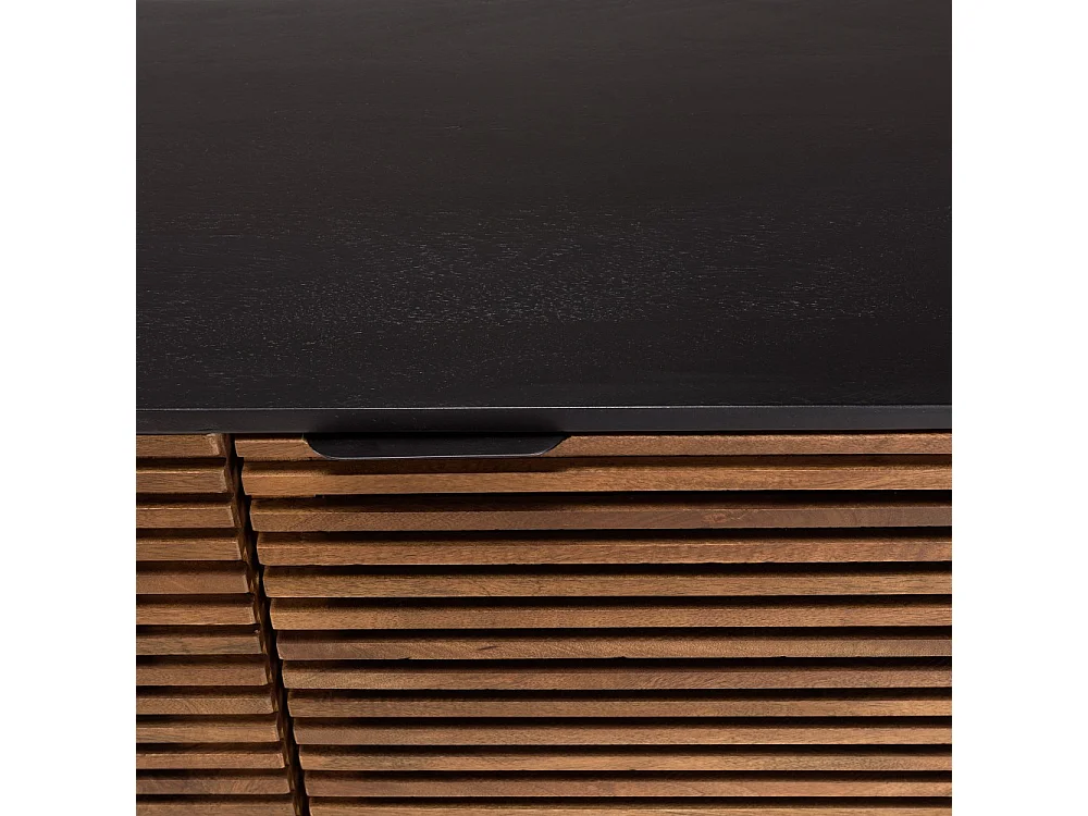 ALIX - Buffet en bois de manguier 4 portes ajourées