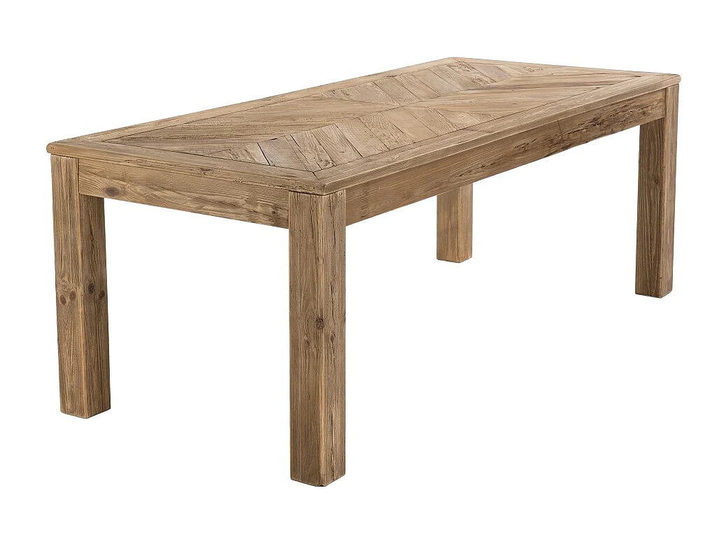 SANDY - Table à manger 200x90cm bois Pin recyclé