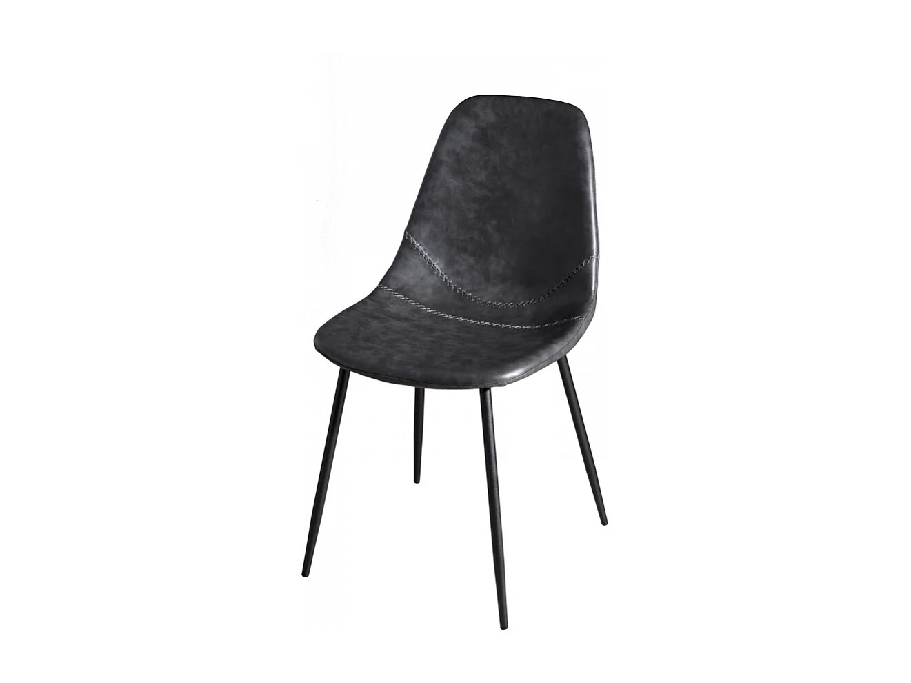 TOM - Lot de 2 chaises JOHN noires