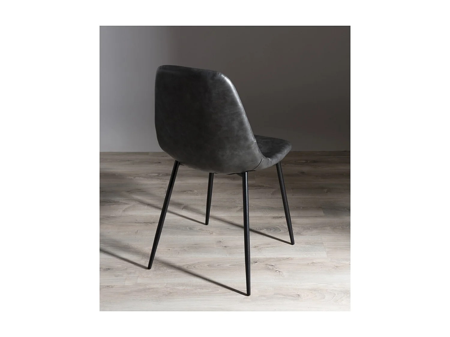 TOM - Lot de 2 chaises JOHN noires