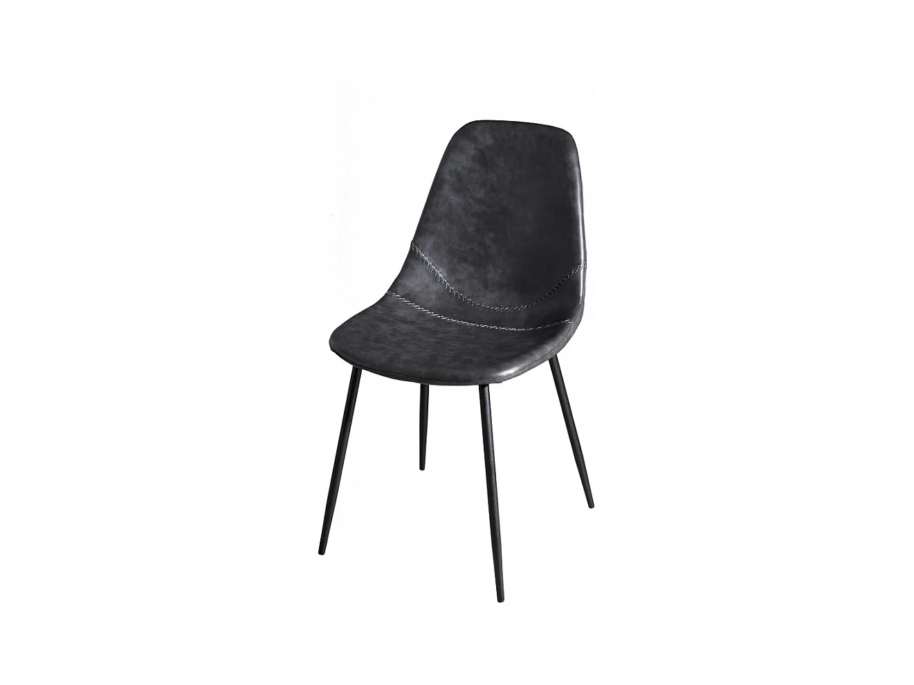 TOM - Lot de 2 chaises JOHN noires