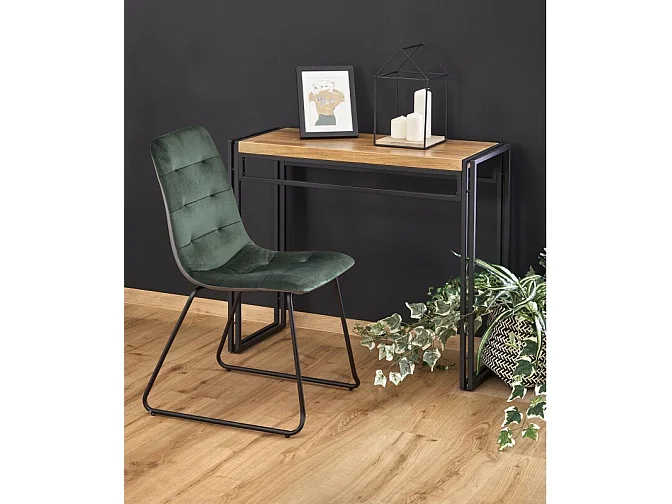 Console 90 x 35 x 76 cm - Chêne doré/Noir