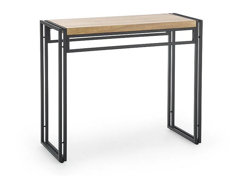 Console 90 x 35 x 76 cm - Chêne doré/Noir