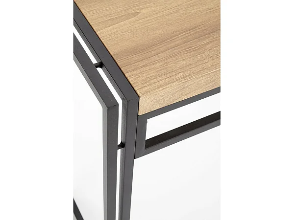 Console 90 x 35 x 76 cm - Chêne doré/Noir